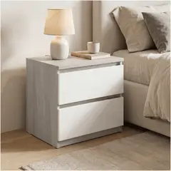 HOMER DESIGN - Velador 2 Niveles Con 2 Cajones 40*30*41cm