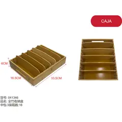 GENERICO - Caja organizadora (6 ESPACIOS - 6CM*16.5CM*33.5CM) 41346.