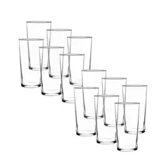 NADIR - Set 12 Vasos Atlanta 258mL Vidrio Celebraciones Largo