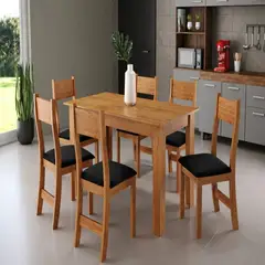 ALTAVISION - JUEGO COMEDOR VIOLETA 6S NEGRO MIEL
