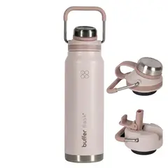 BUFFER FLASK - Termo Botella Agua Termica Buffer Acero Inoxidable 710ml - Rosa