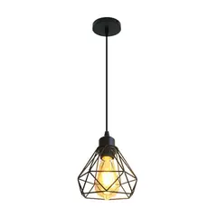 FRANZA - Lámpara colgante de hierro con estilo industrial retro