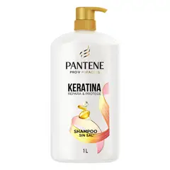 PANTENE - Shampoo sin sal Keratina con Pro Vitamina B5 1L
