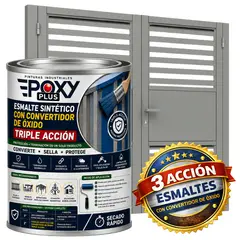 EPOXY - ESMALTE SINTETICO - CONVERTIDOR OXIDO - 1-32 GALÓN - GRIS ALUMINIO