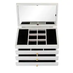 CASTELLARO - ORGANIZADOR JOYERO 3 CAJONES BLANCO ALMA