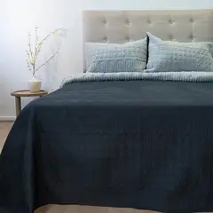 DORAL - CUBRECAMA QUILT HOTPRESS VIENA CON SHERPA NEGRO 2 PLAZAS
