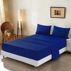 GENERICO - SABANAS DE 800 HILOS PREMIUN 100% ALGODON COLOR LISO KING 4 PIEZAS