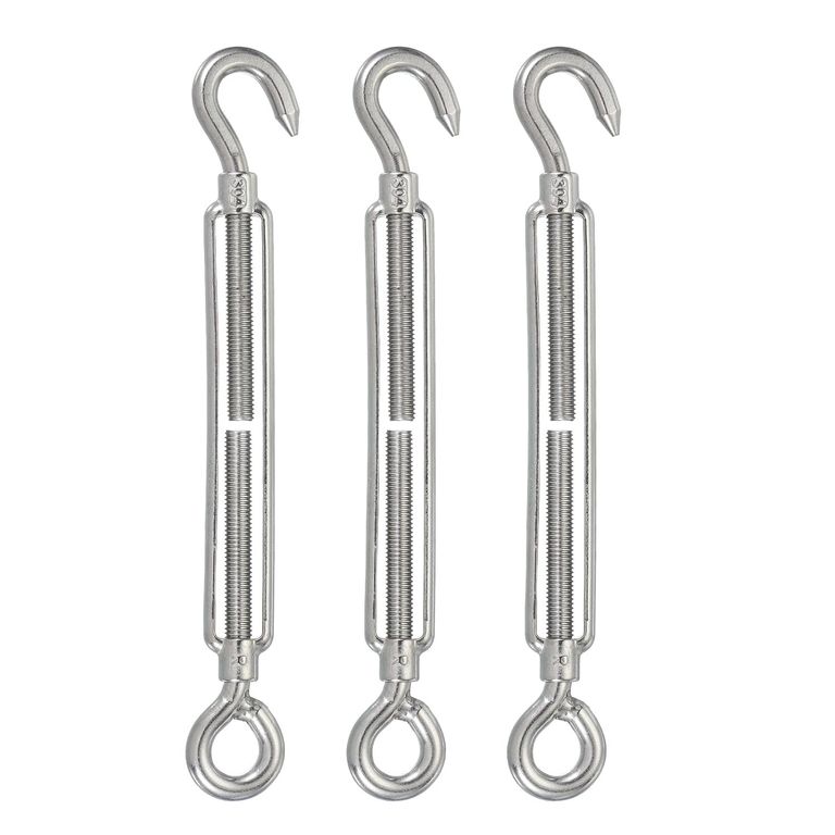 3 Pcs Gancho De Tensor De Alambre 16mm Galvanizado Piola Acero