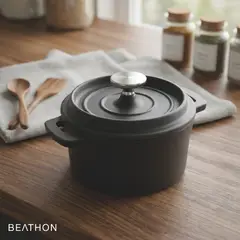 BEATHON - Olla de Hierro Fundido Pre-Curada 13 Cm Kiosclub
