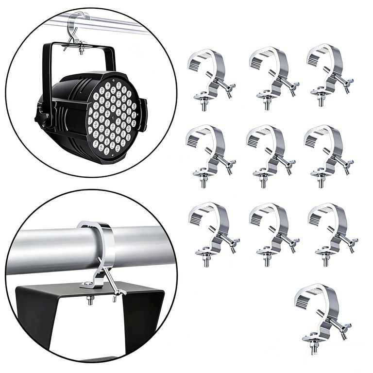 Abrazaderas De Aluminio Para Luces De Escenario, 10 Unidades