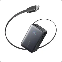 SOUNDCORE BY ANKER - Power Bank 10000mAh 45W Cable Retráctil 70cm Anker Nano