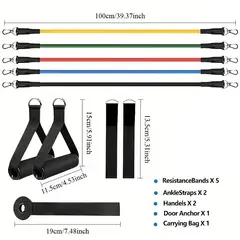 MOVI - Set de Bandas Elasticas de Ejercicio Fitness Rutina en casa