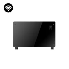 VERKEN - Estufa Calefactor Panel Radiador Eléctrico HeatGlass Negro 2000W