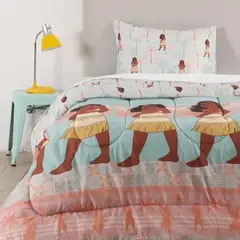 MASHINI - Plumón reversible Moana Palmera sngle apt para 1pl y 1.5 pl