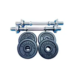 COVERTEC - SET PAR BARRAS MANCUERNAS + 4 DISCOS 1KG