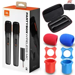 JBL - PartyBox Wireless Mic - Inalámbrico y Recargable + Funda antideslizante y Funda De Transporte