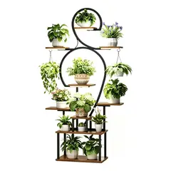ANYHOGAR - Estantería Para Plantas Con Luz De Crecimiento Interior