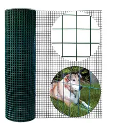 GENERICO - Malla Soldada Plastificada Verde 12 90cm Alto X 10mts Largo