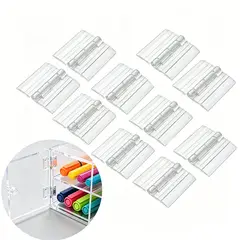 MOONCORE - Pack 10 Bisagras Acrílicas Transparentes 65x40mm
