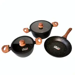 KEEP - Batería de Cocina Antiadherente 5 piezas Granite Line