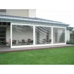 KUANGYE - Cierre Terraza De Pvc 6x2,32 Metros Cada Cortina Panorámica