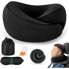 KUANGYE - Cojín De Viaje Para Cuello Almohada Extra Comfort Viscoelast