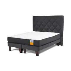 DRIMKIP - Cama Europea Funcional + Respaldo Rombos King