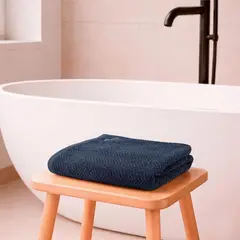 NAUTICA - Toalla de Baño Cuerpo VIS Home 100% algodón suave 76x137cm azul marino