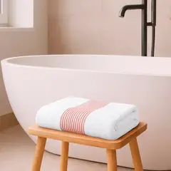 NAUTICA - Toalla de Baño Cuerpo MAV Home 100% algodón suave 76x137cm rojo