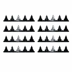 GENERICO - Pack 10 puntas seguridad cortante rejas y muro negro 10m