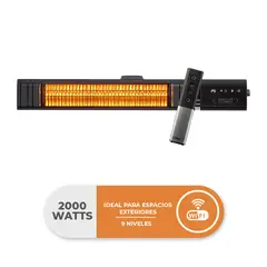ANWO - Calefactor de Terraza Muro 2000W WiFi Control Remoto IP65