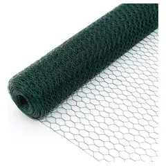 METALFER - Malla Hexagonal Plastificada 1 Pulgada. 80cm Alto 5mt Largo