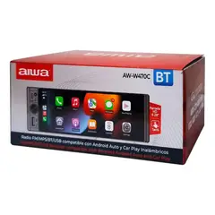 AIWA - Radio 1 Din Pantalla Aw-w470c Con Carplay Android Auto