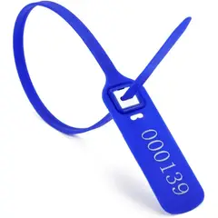 KUANGYE - Sellos Cinchos Precintos Cintillos Seguridad Foliados 100pcs Azul