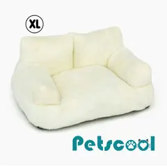 KIDSCOOL - Cama Sofá Relajante Para Mascotas XL Beige Lavable y Ortopédica