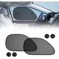 KUANGYE - 2 Protectores Solares para la Ventana Frontal del Auto 65x38cm,Malla de Privacidad y Ventilación