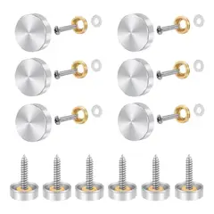 GENERICO - Pack 12un Inoxidable Tapa Tornillos Inoxidable Embellecedor