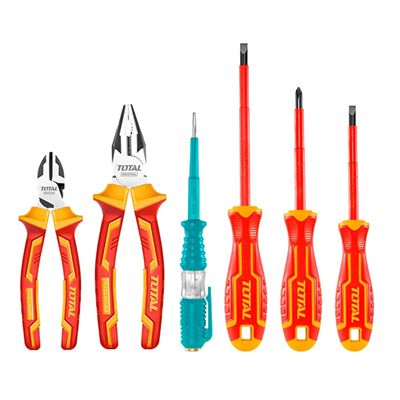Set Juego Alicates + Destornilladores Aislados 6 Pcs Total a $17.990