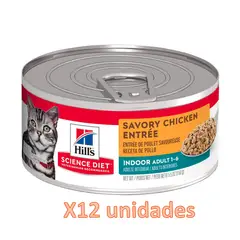HILLS - X12 Alimento Science Diet Gato Adulto Pollo 156 G Cu