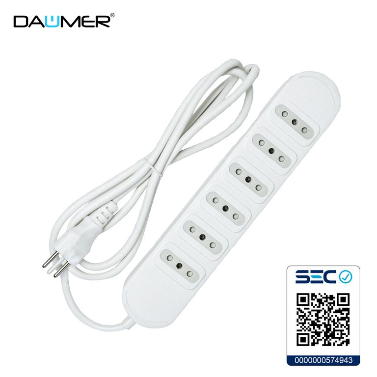 ALARGADOR 6 POS. 1.5m BLANCO