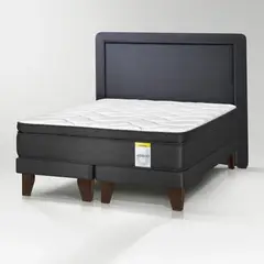 DRIMKIP - Cama Europea Hibrido Premium 2 Pl Plus + Respaldo