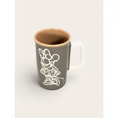 DISNEY - TAZON LATTE DE CERAMICA MINNIE MICKEY BROWN 550 ML