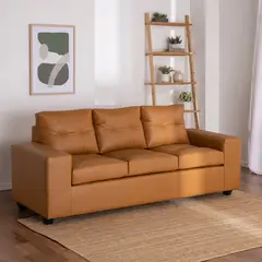 MUEBLES COTTONI - Sofá 3 cuerpos Lucca PU
