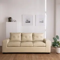 MUEBLES COTTONI - Sofá 3 cuerpos Lucca PU