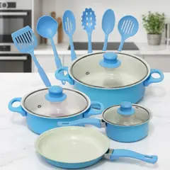 GENERICO - Juego De Ollas Y Sartén Batería De Cocina Con Utensilios