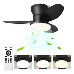 QUICK - Ventilador De Techo Moderno Con Luz Led+control Remoto 26