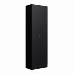 BE DESIGN - Estante Multiuso Paraná 2 Puertas Con 5 Niveles Negro Mate