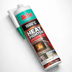 AKFIX - Silicona Alta Temperatura Negra 310 ml. 1500 °C