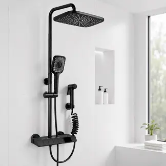 DOPA - Ducha Tipo Columna Visor Digital 4 Funciones Inox Y Bidet.