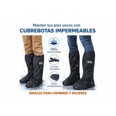 MOVI - ¡ESPECIAL INVIERNO Cubre botas- calzado agua, lluvia Impermeable con Suela Antideslizante. TALLA L
